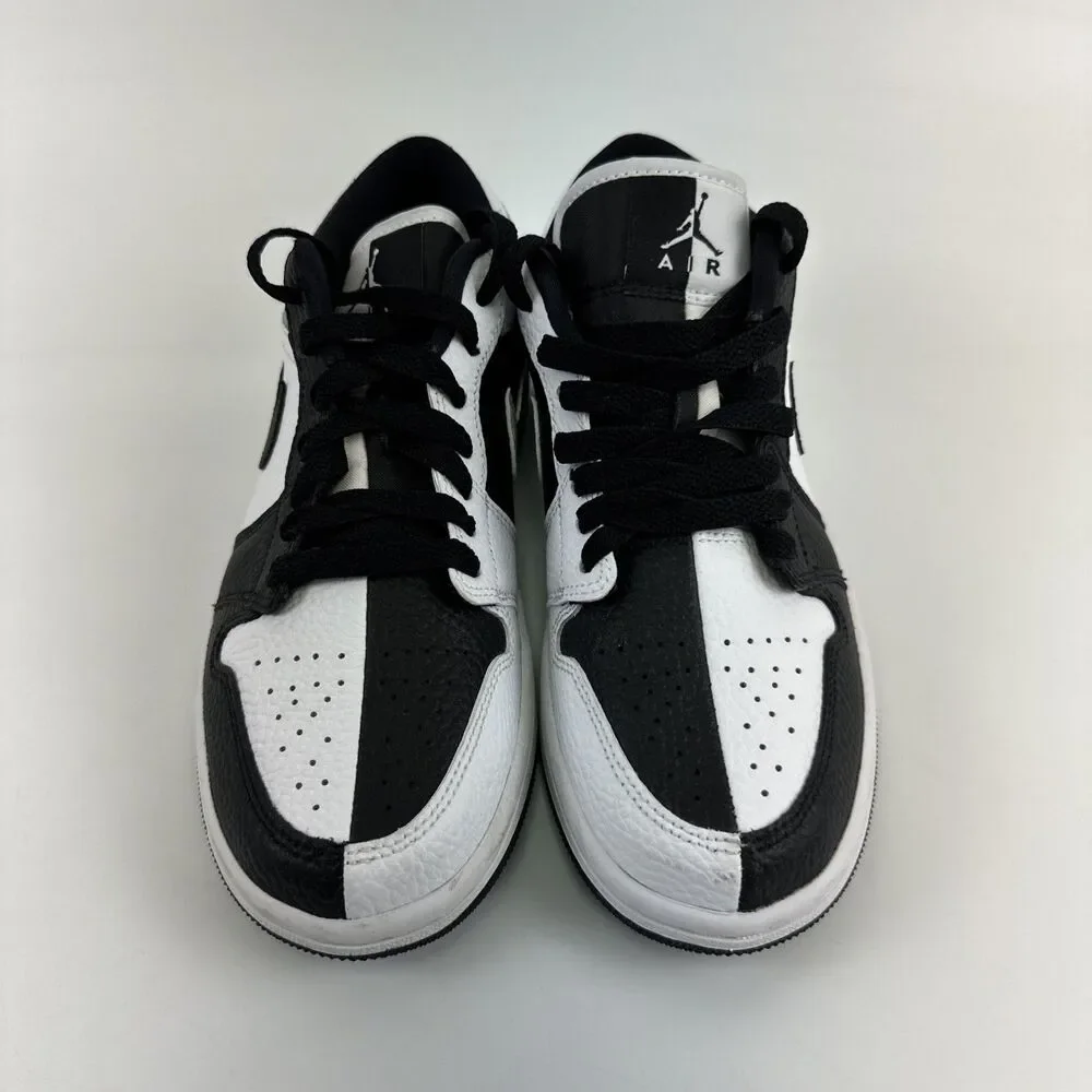 Nike Jordan 1 Low Panda Black White Colorblock DR0502-101 Leather LaceUp Women 6